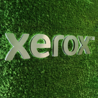 Xerox logo on living wall